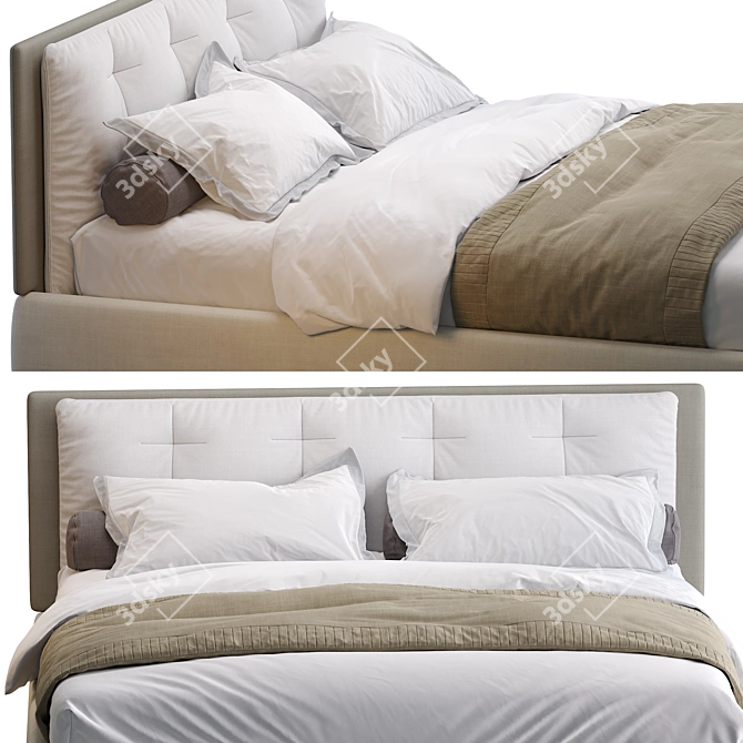 Stylish Jesse Bed Maxim - Perfect Comfort and Elegance! 3D model image 2