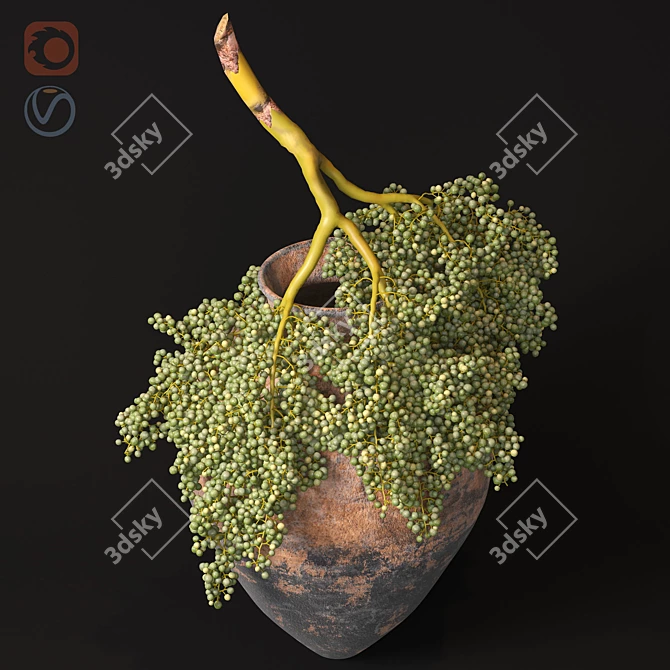  Date Branch Jug - Unique Handcrafted Design 3D model image 1