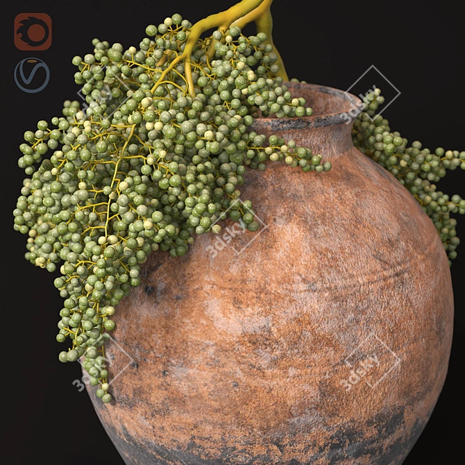  Date Branch Jug - Unique Handcrafted Design 3D model image 2