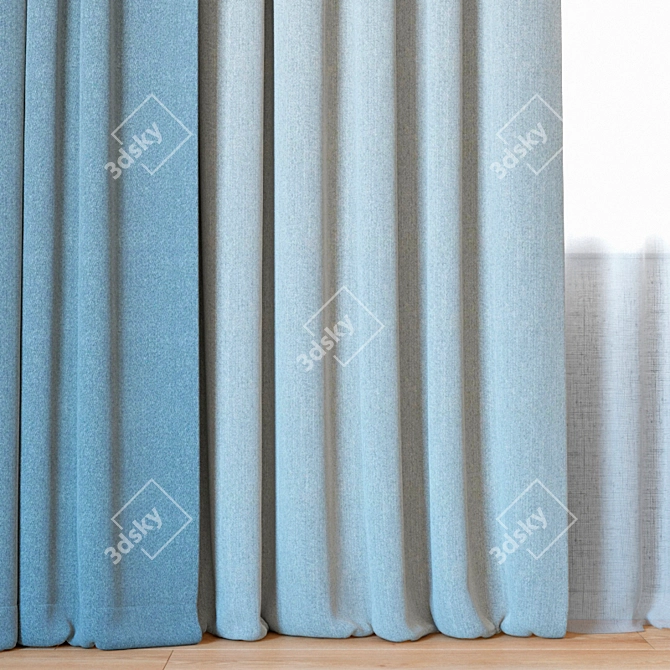 Elegant Achilles Curtains 3D model image 2