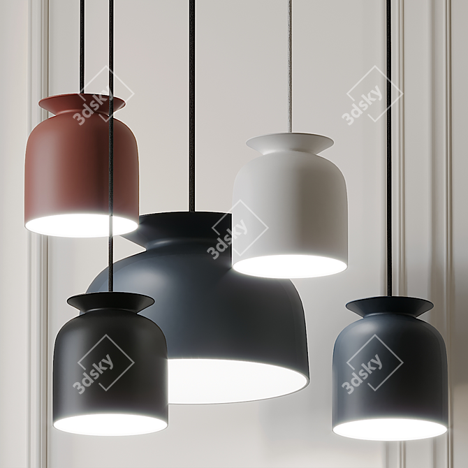 Elegant Ronde Pendant Light 3D model image 1