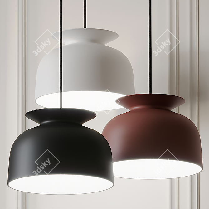 Elegant Ronde Pendant Light 3D model image 2