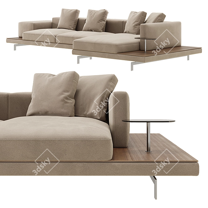 B&B Italia Dock Sofa: Modern Comfort 3D model image 1