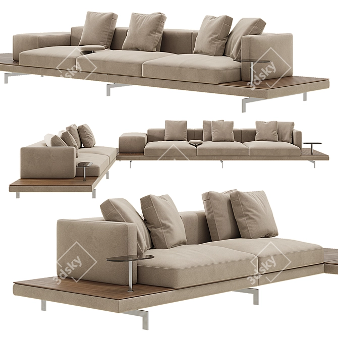 Modern Dock Sofa by B&B Italia 3D model image 1