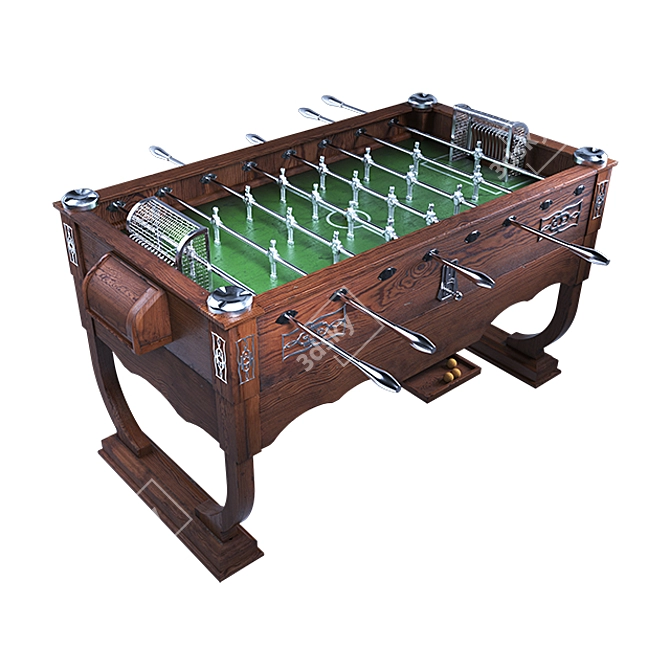 Vintage Foosball Automatilux 1955 3D model image 1