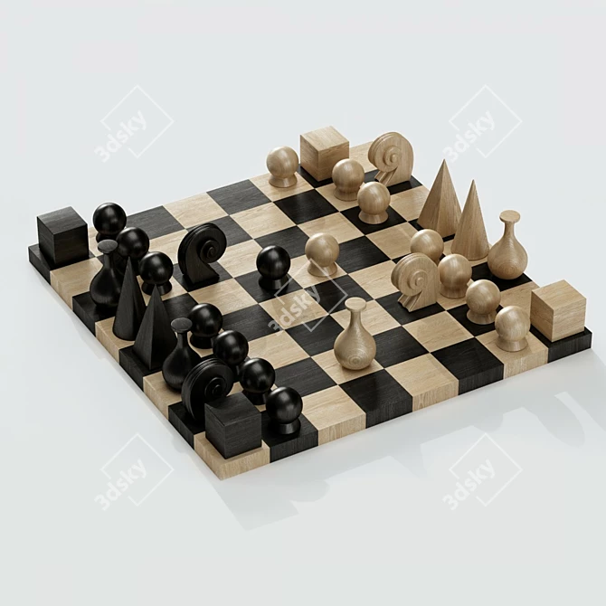 Iconic Man Ray Chess Set 3D model image 1