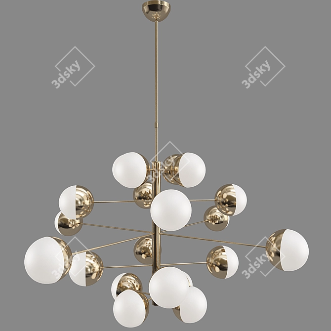 Modern_Globe_Cluster_Chandelier 3D model image 1