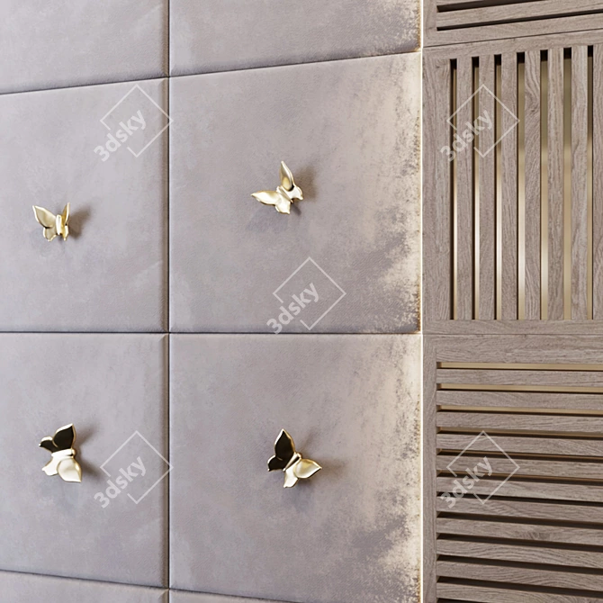 Ceramic Butterfly Wall Decor 3D model image 2