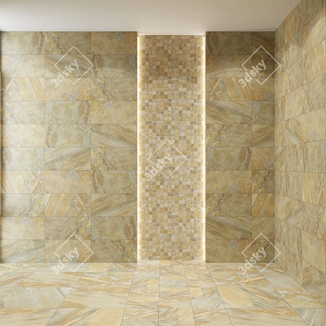 Magnetique Tiles Collection: Desert Beige, Rusty Gold 3D model image 2