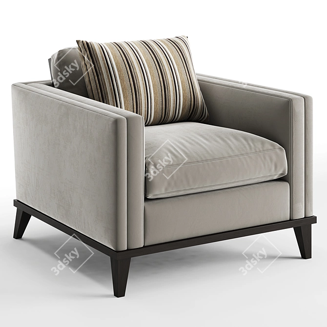 Elegant Donghia Hudson Armchair: Chic Design and Superior Comfort 3D model image 1