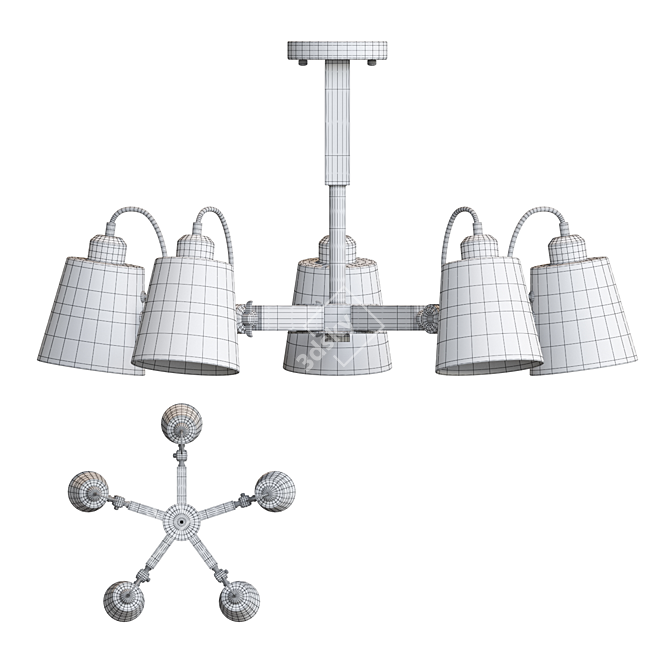 Arte Lamp Oscar Ceiling Chandelier 3D model image 3