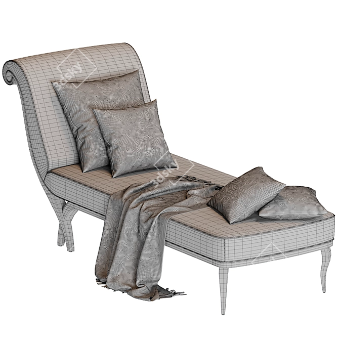 Elegant Ottoman Lanvin: Stylish Comfort 3D model image 3