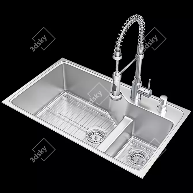 Max 2012 Sink & Mixer 3D model image 1