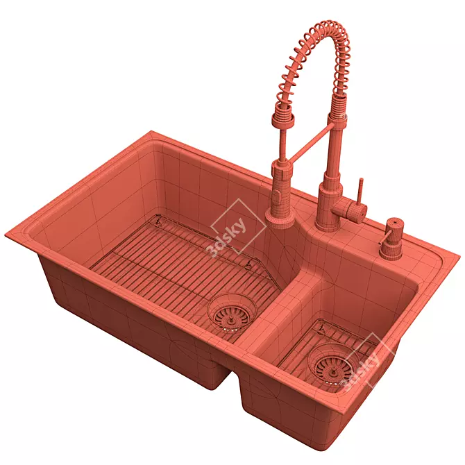 Max 2012 Sink & Mixer 3D model image 2