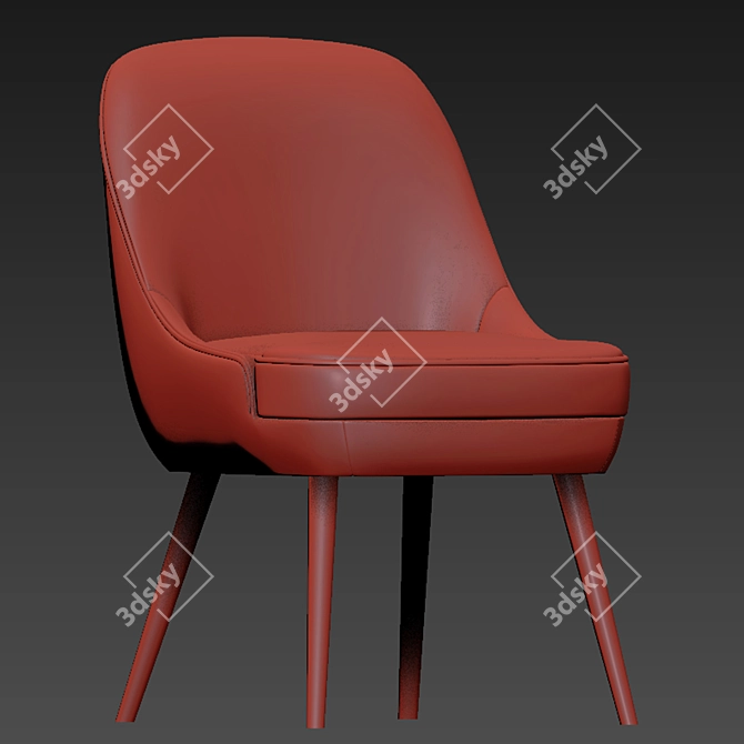 Walter Knoll CAD Dining Chair 3D model image 2