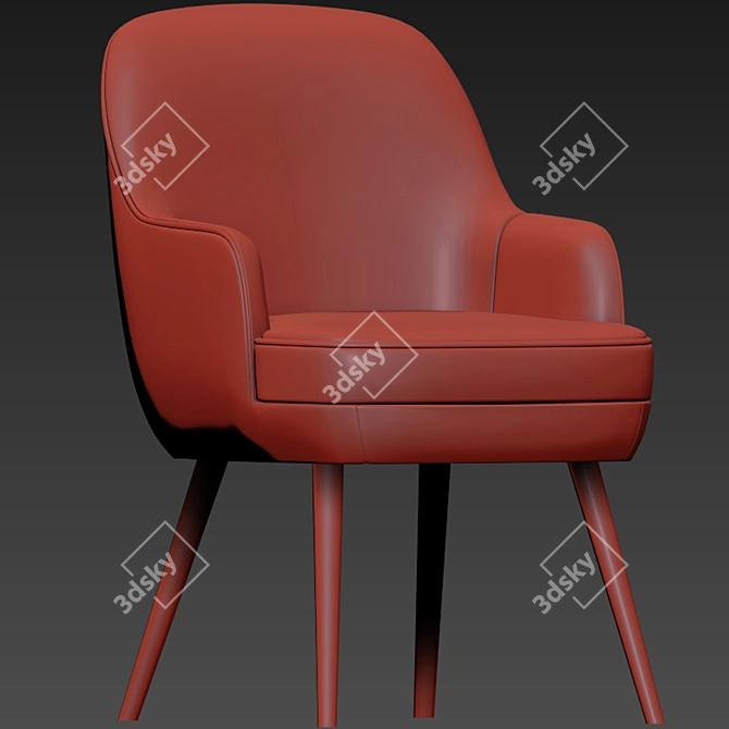 Walter Knoll CAD Dining Chair 3D model image 3