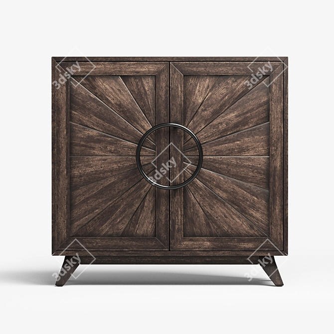 Elegant Kohana 2 Door Cabinet 3D model image 1