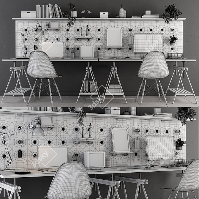Urban Workspace: Loft Style Office 3D model image 2