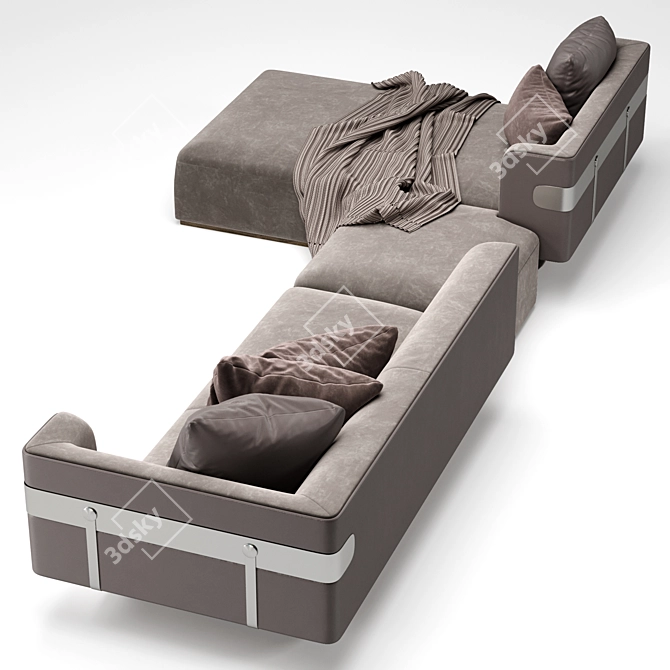 Luxurious Longhi Mi Sofa with Resilient Design 3D model image 3
