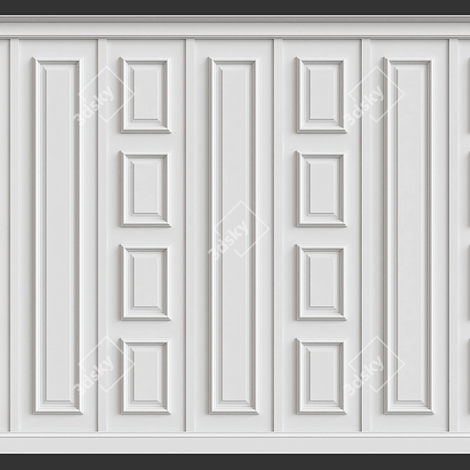 3D Wall Moulding for Stunning Decor 3D model image 1