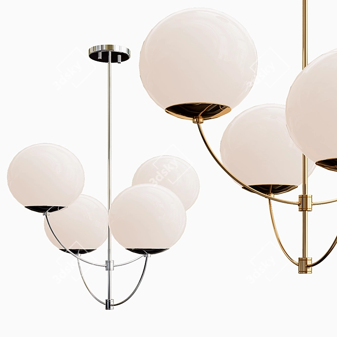 Elegant Carrie Chandelier | Stylish Lighting 3D model image 1