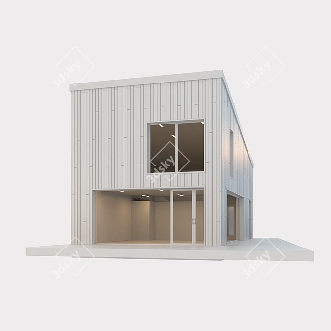 Two-storey Prefab Residential House 3D model image 3