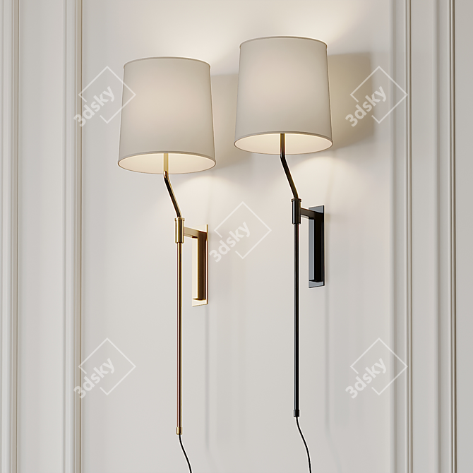 Minimalist Palo Wall Lamp 3D model image 1