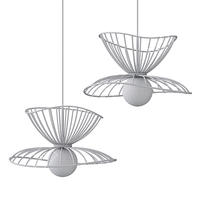 Elegant Simris Pendant Lamp 3D model image 2