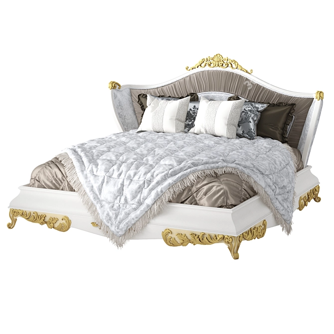 Scarlett Jumbo Bed: Premium Style 3D model image 2