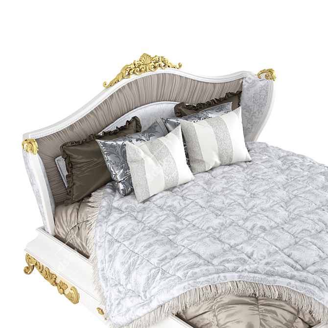 Scarlett Jumbo Bed: Premium Style 3D model image 3