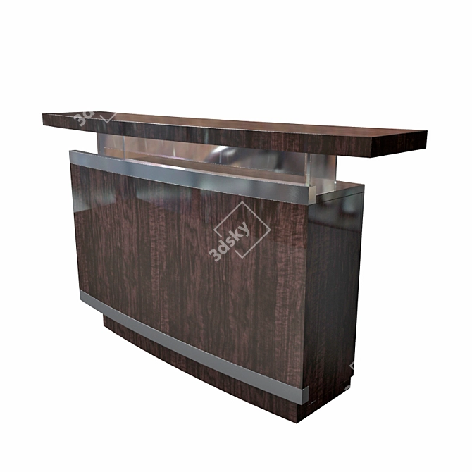 Title: Italian Art Deco Bar Counter 3D model image 1