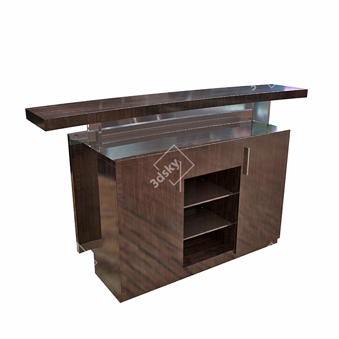 Title: Italian Art Deco Bar Counter 3D model image 2