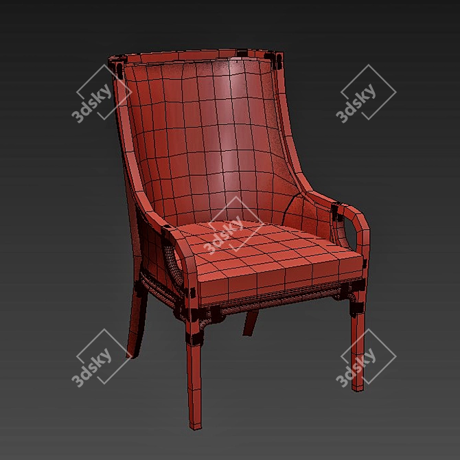 Tropical Bliss Dining Chair 3D model image 2