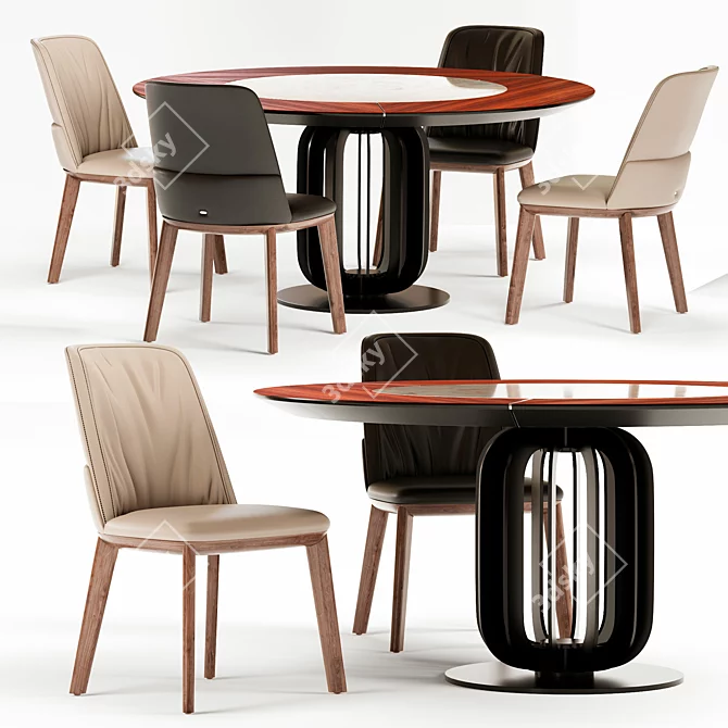 Sleek and Stylish Cattelan Italia Chair 3D model image 1