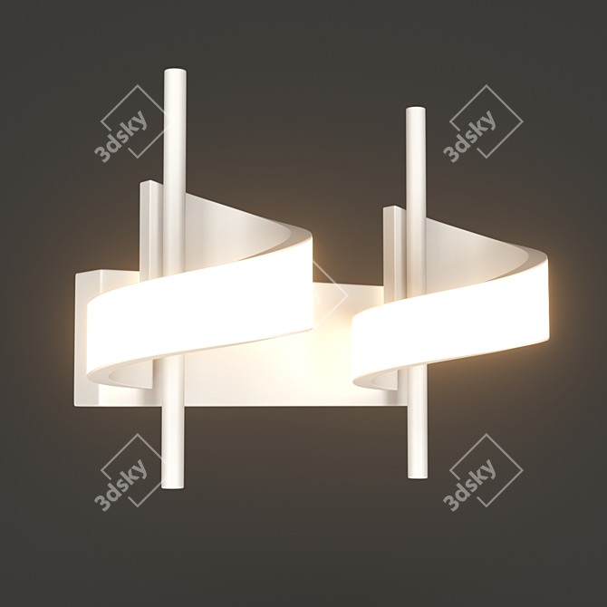 Tsunami OM Wall Lamp: Modern Aluminum-Acrylic Design 3D model image 1