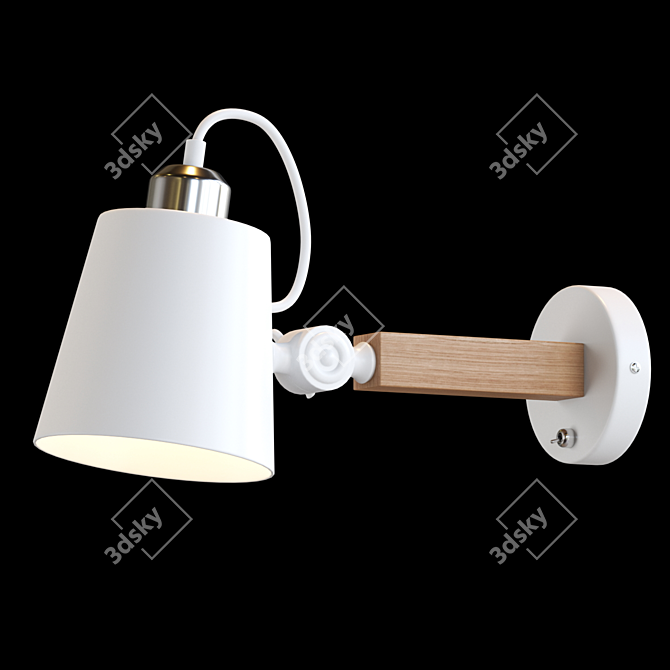 Elegant Oscar Sconce: Height 200mm | Length 350mm | Width 130mm 3D model image 1