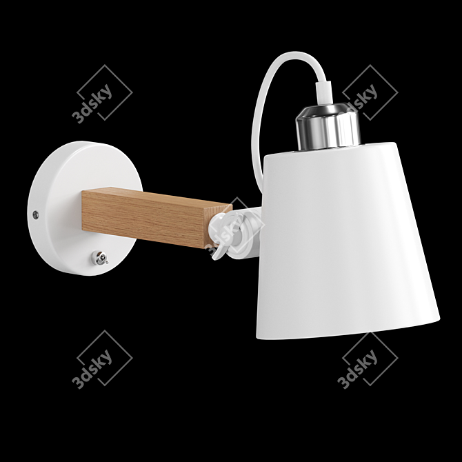 Elegant Oscar Sconce: Height 200mm | Length 350mm | Width 130mm 3D model image 2