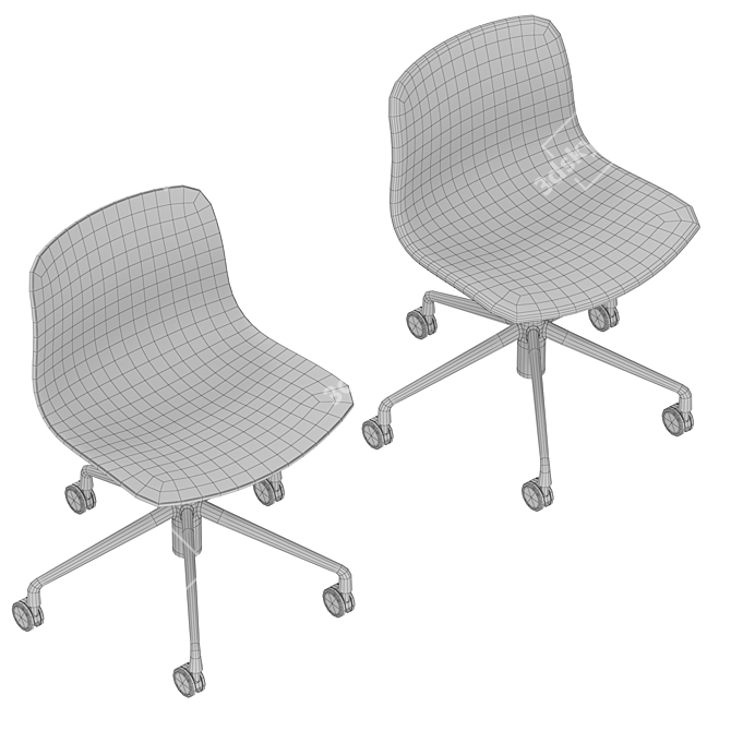 Hay ACC 50-51: Height-Adjustable Chair 3D model image 2