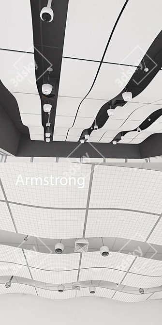 Armstrong Acoustic Ceiling Kit 3D model image 3