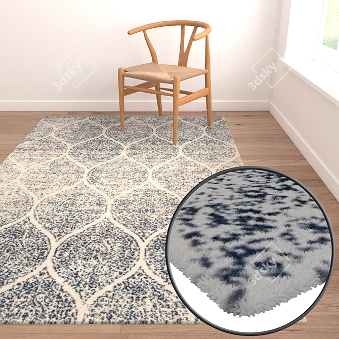 Title: Luxury Set of Carpets 3D model image 2