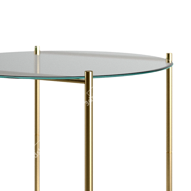 Modern Marble and Glass Table 3D model image 2