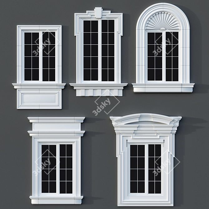 Modern Classic Windows 3D model image 1