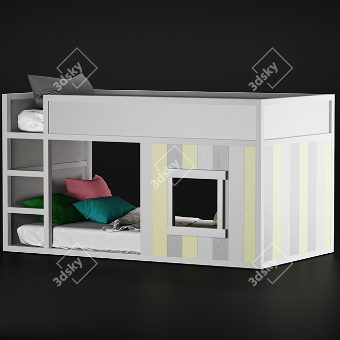 Transform your child's room with the IKEA Kura Bed! 3D model image 1