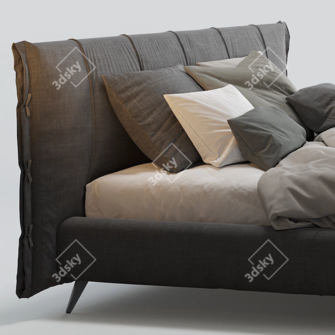 Cuff Bed Bonaldo: Contemporary Elegance for Your Bedroom 3D model image 2