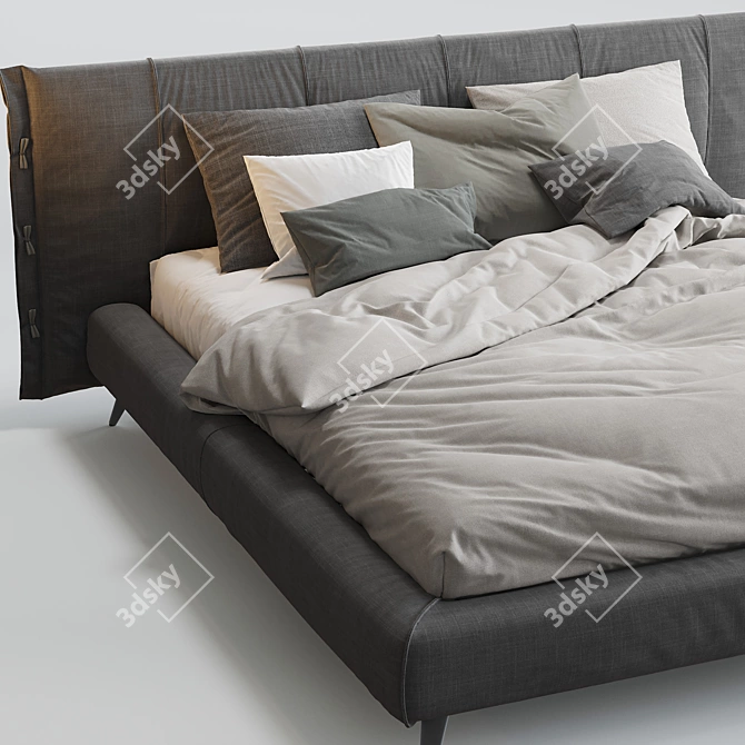 Cuff Bed Bonaldo: Contemporary Elegance for Your Bedroom 3D model image 4