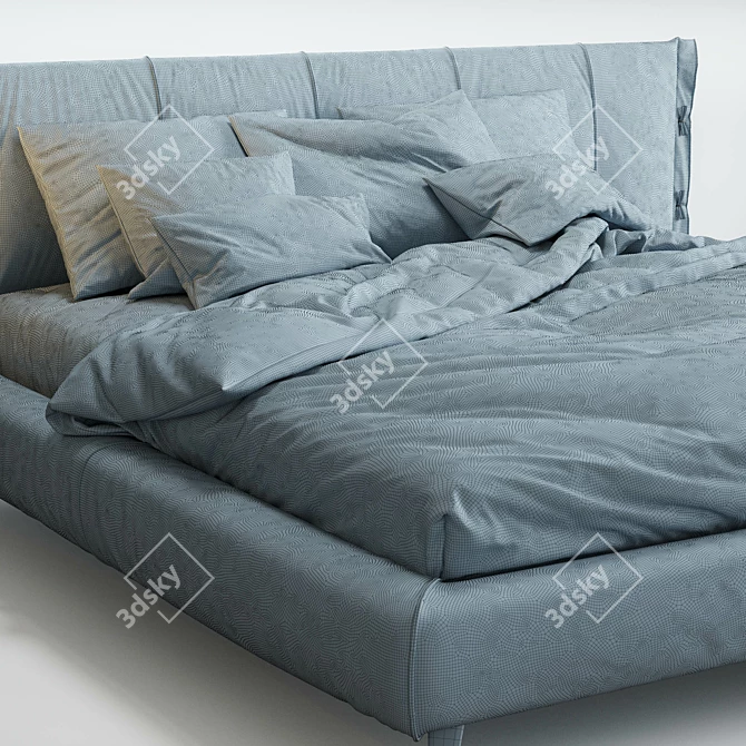 Cuff Bed Bonaldo: Contemporary Elegance for Your Bedroom 3D model image 5