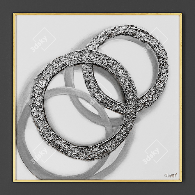 Elegant Frame for Artwork 3D model image 1