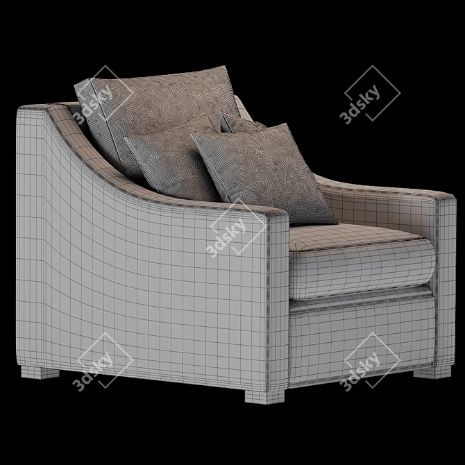 Belgian Classic Slope Arm Chair 3D model image 3