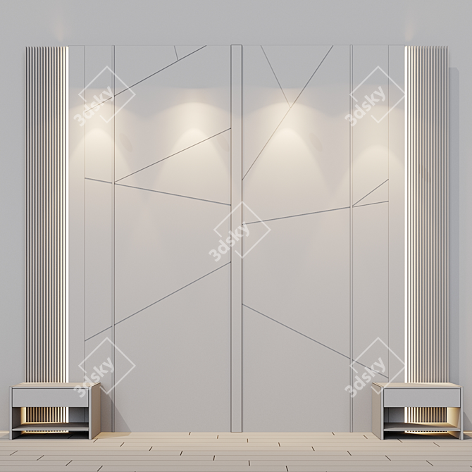Customizable Wall Panel: izgolovie 5 3D model image 2