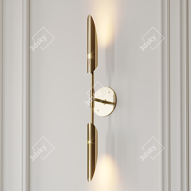 Voyager 11 Dual Sconce: Streamlined Elegance 3D model image 1